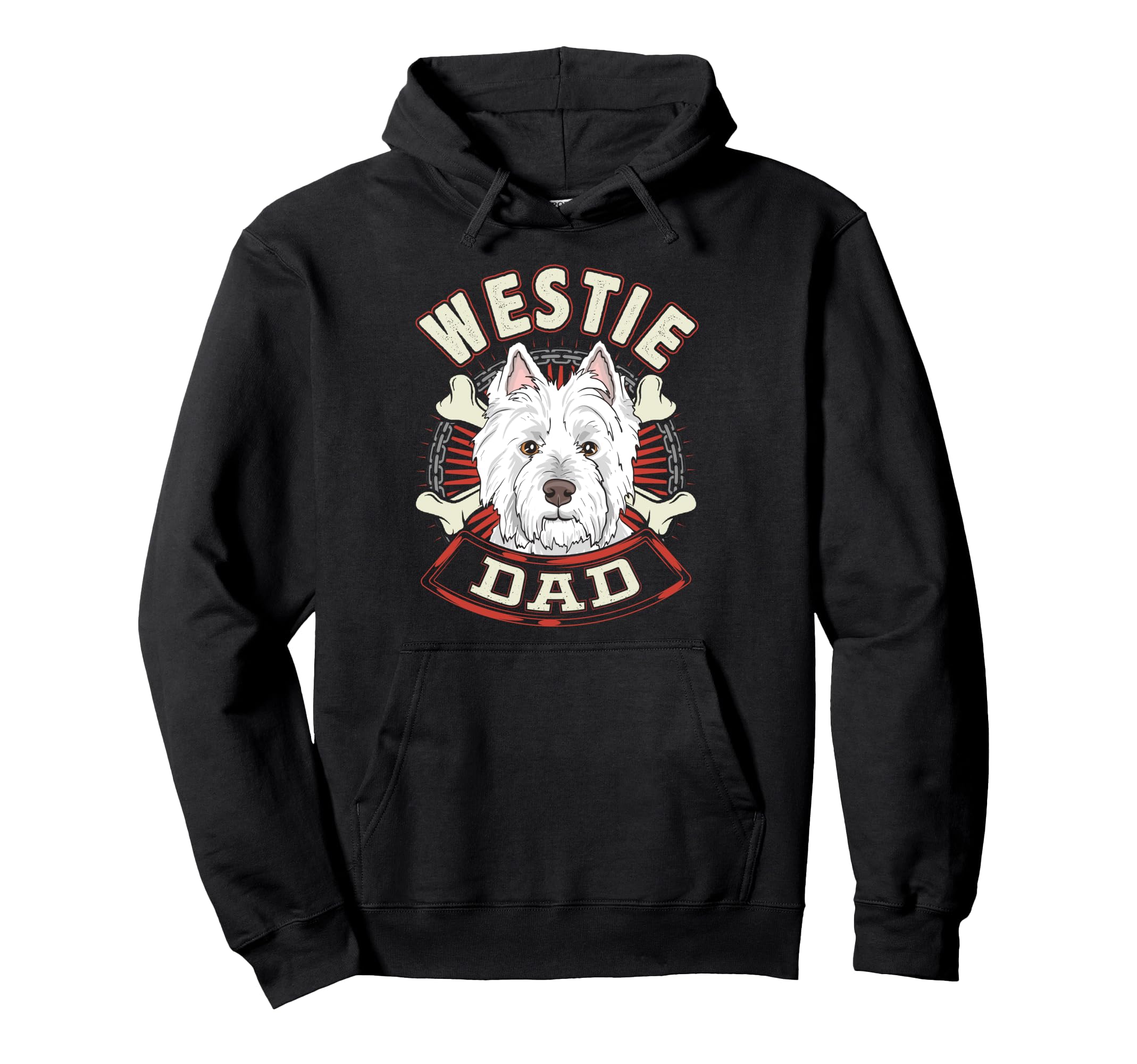 Fathers Day Gift Dog Breed Westie Dad Hoodie - Trendy Graphic Men Women - T-Shirt, Sweatshirt, Hoodie