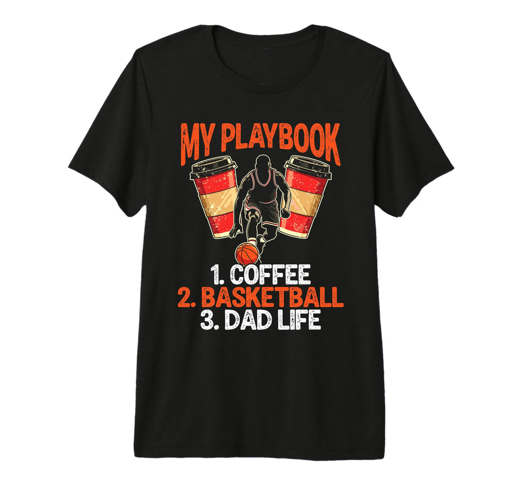 Coffee Basketball Dad Life Tri Blend T-Shirt - Streetwear Style for Adults - T-Shirt, Sweatshirt, Hoodie