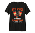 Coffee Basketball Dad Life Tri Blend T-Shirt - Streetwear Style for Adults - T-Shirt, Sweatshirt, Hoodie