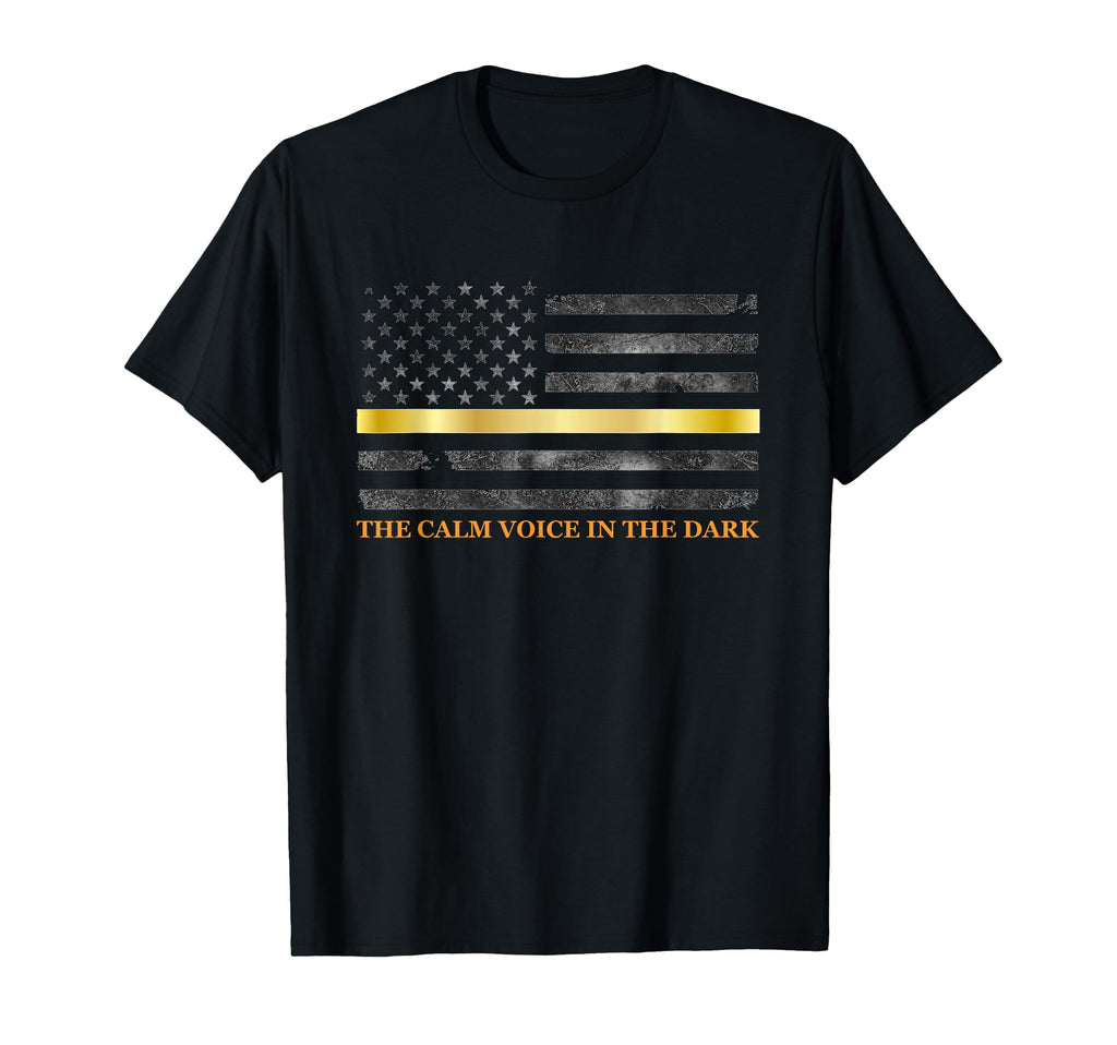 Dispatcher Calm Voice Dark Thin Gold T-Shirt - Streetwear Style for Adults - T-Shirt, Sweatshirt, Hoodie