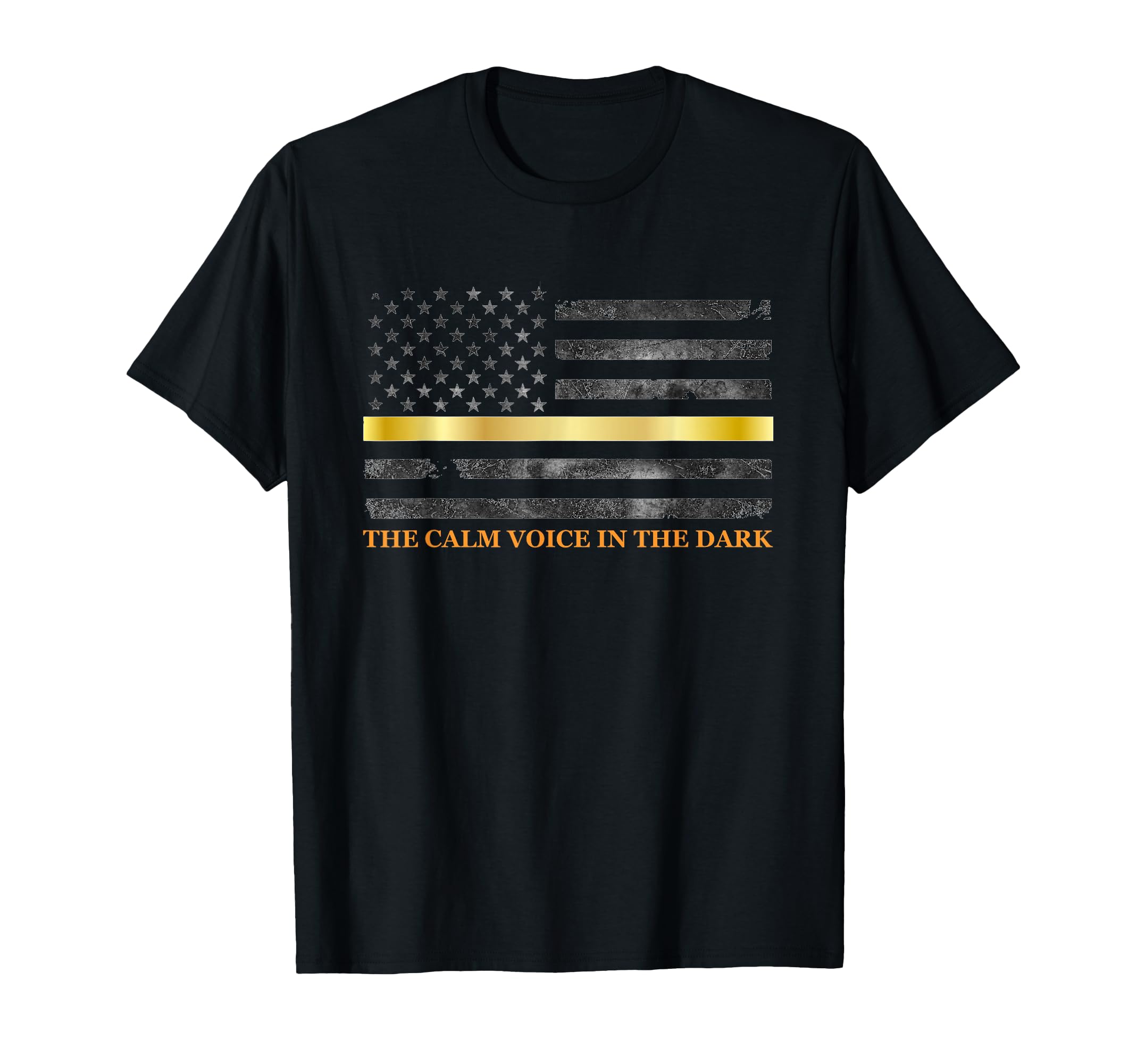 Dispatcher Calm Voice Dark Thin Gold T-Shirt - Streetwear Style for Adults - T-Shirt, Sweatshirt, Hoodie
