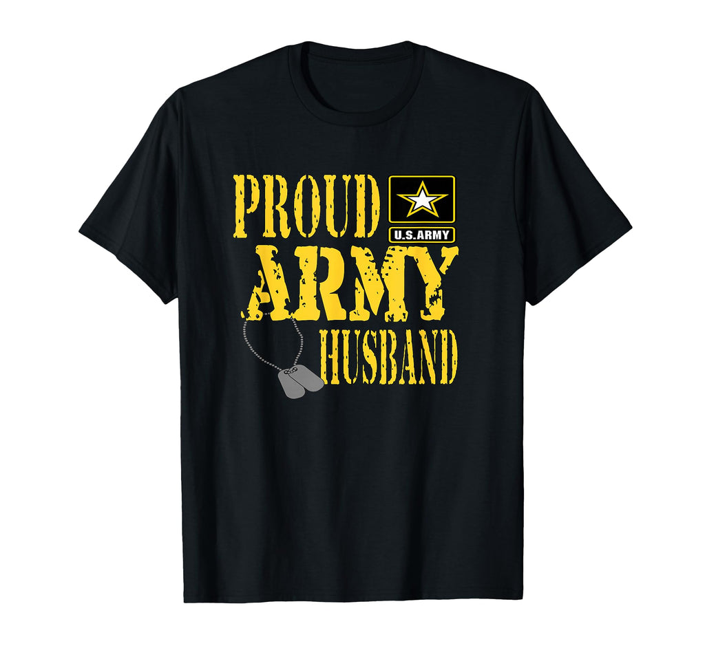 Mens Proud Army Husband Military T-Shirt - Casual Everyday Wear for Adults - T-Shirt, Sweatshirt, Hoodie