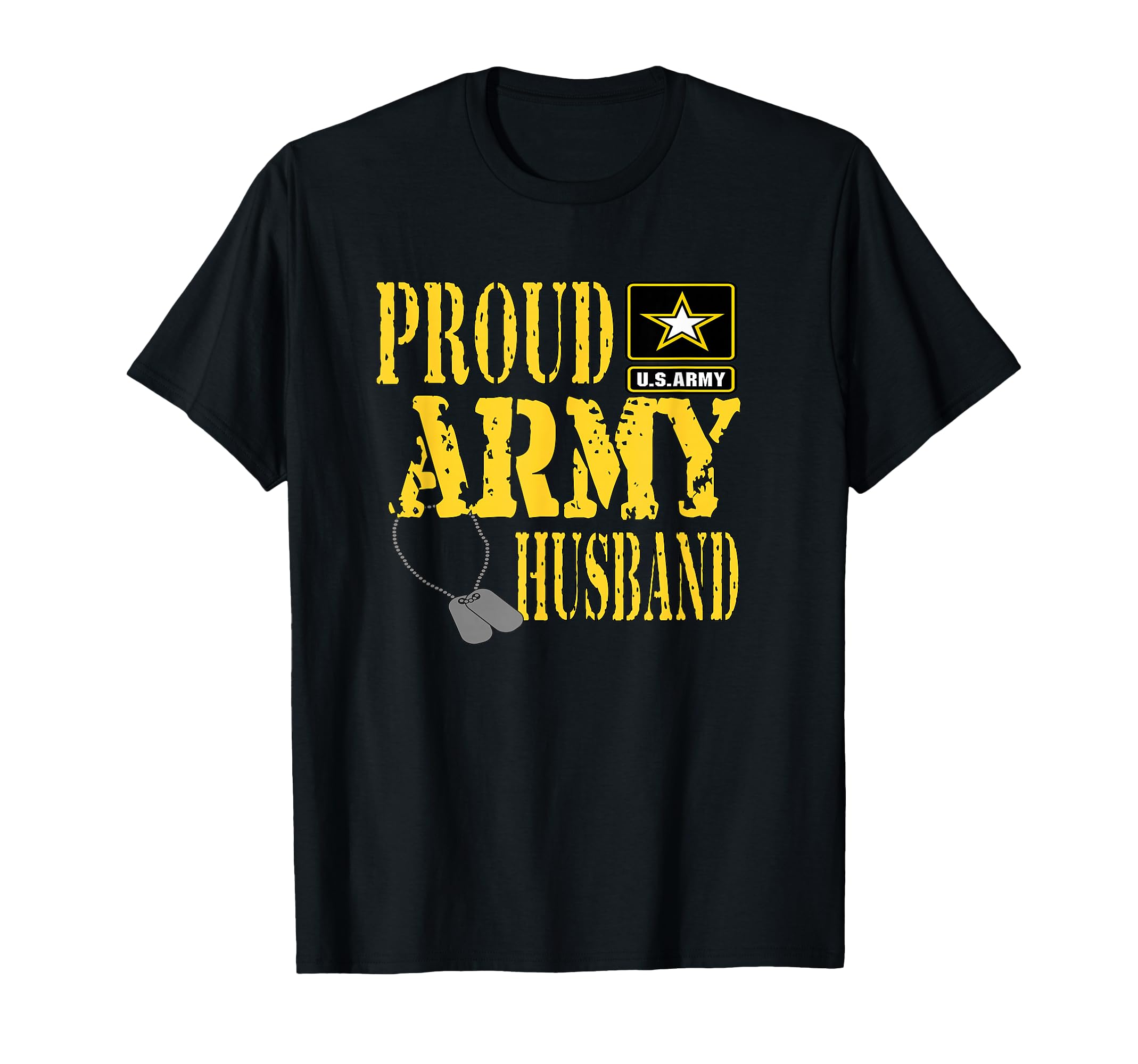 Mens Proud Army Husband Military T-Shirt - Casual Everyday Wear for Adults - T-Shirt, Sweatshirt, Hoodie