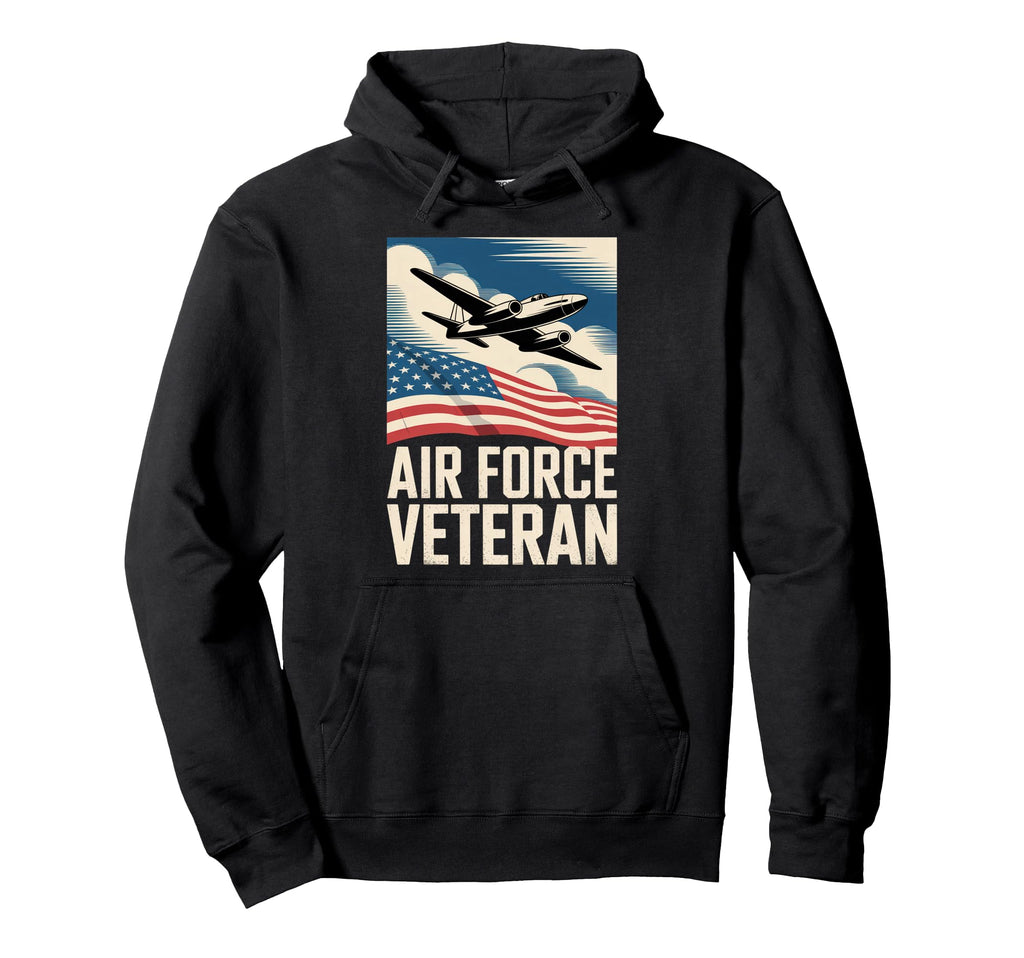Air Force Veteran Us American Flag Hoodie - Aesthetic Graphic for Adults - T-Shirt, Sweatshirt, Hoodie