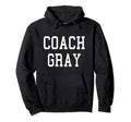 Coach Gray Custom Football Soccer Hoodie - Fun Novelty Design for Adults - T-Shirt, Sweatshirt, Hoodie
