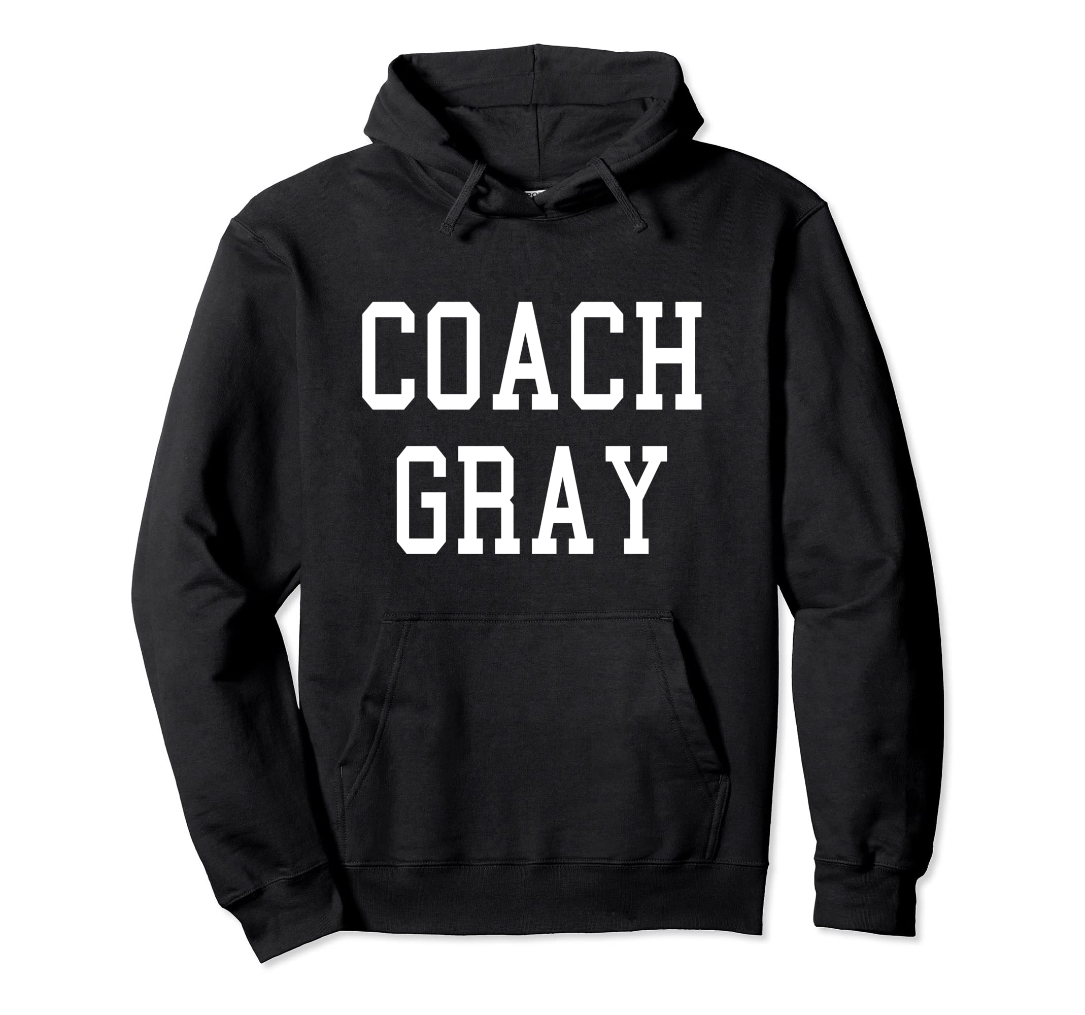 Coach Gray Custom Football Soccer Hoodie - Fun Novelty Design for Adults - T-Shirt, Sweatshirt, Hoodie