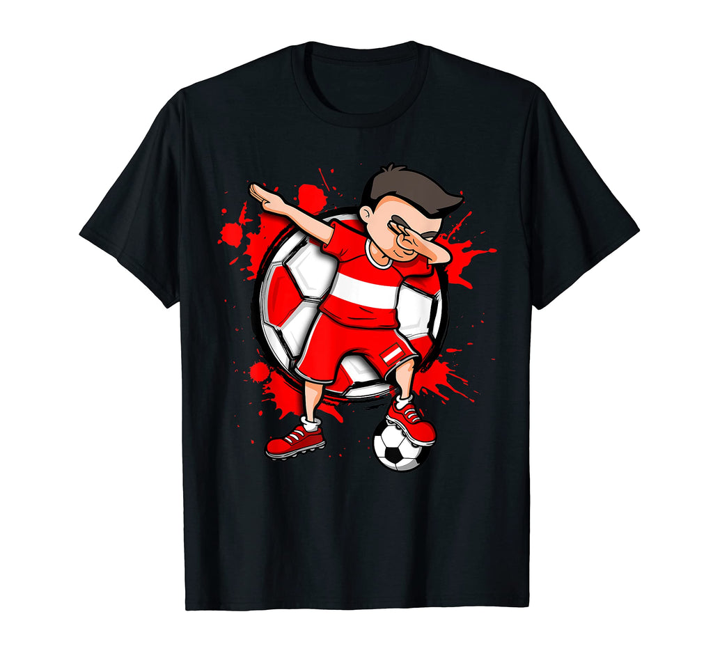Dabbing Soccer Austria Football Fan T-Shirt - Aesthetic Graphic Unisex - T-Shirt, Sweatshirt, Hoodie