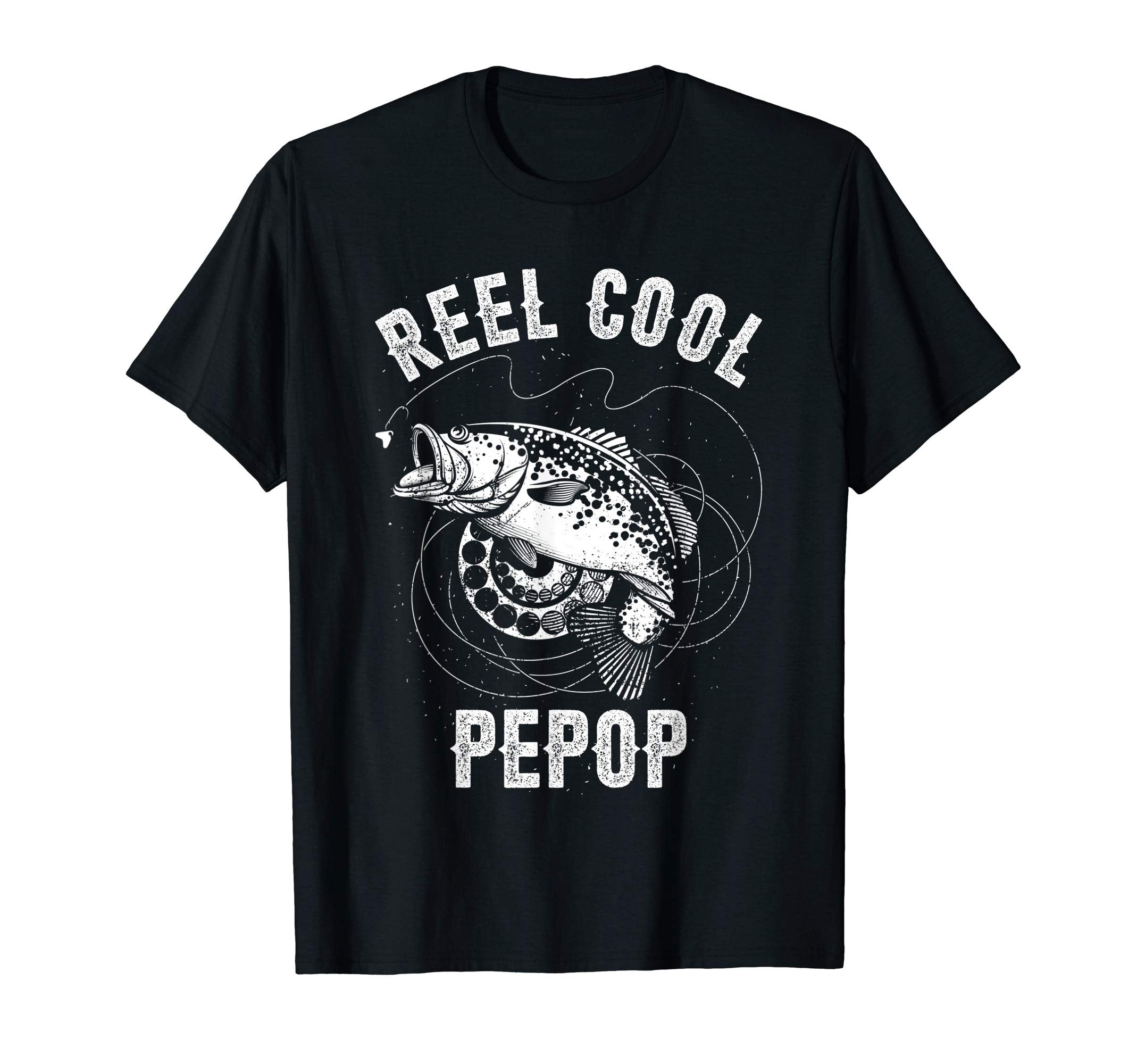 Mens Funny Reel Pepop Bass Fishing Dad T-Shirt - Unique Graphic Men Women - T-Shirt, Sweatshirt, Hoodie