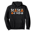 Mama Both Leopard Basketball Soccer Mom Hoodie - Custom Art Print Men Women - T-Shirt, Sweatshirt, Hoodie