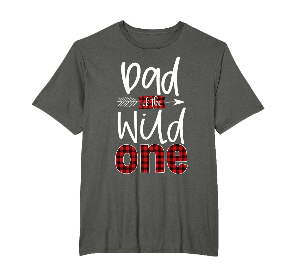 Dad Wild One Plaid Lumberjack 1St T-Shirt - Custom Art Print Men Women - T-Shirt, Sweatshirt, Hoodie