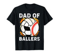 Dad Ballers Funny Baseball Volleyball T-Shirt - Fun Novelty Design Unisex - T-Shirt, Sweatshirt, Hoodie