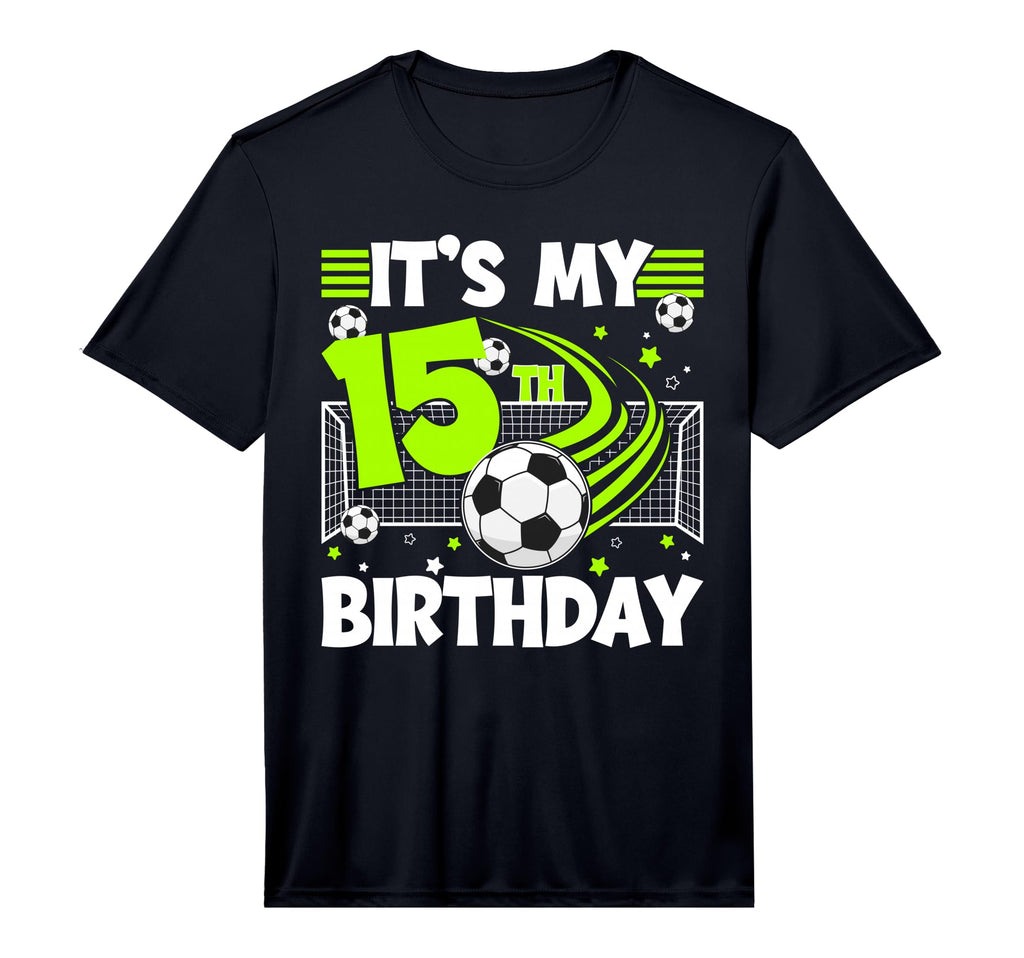 15Th Soccer Birthday Party 15 Year Old T-Shirt - Custom Art Print Unisex - T-Shirt, Sweatshirt, Hoodie
