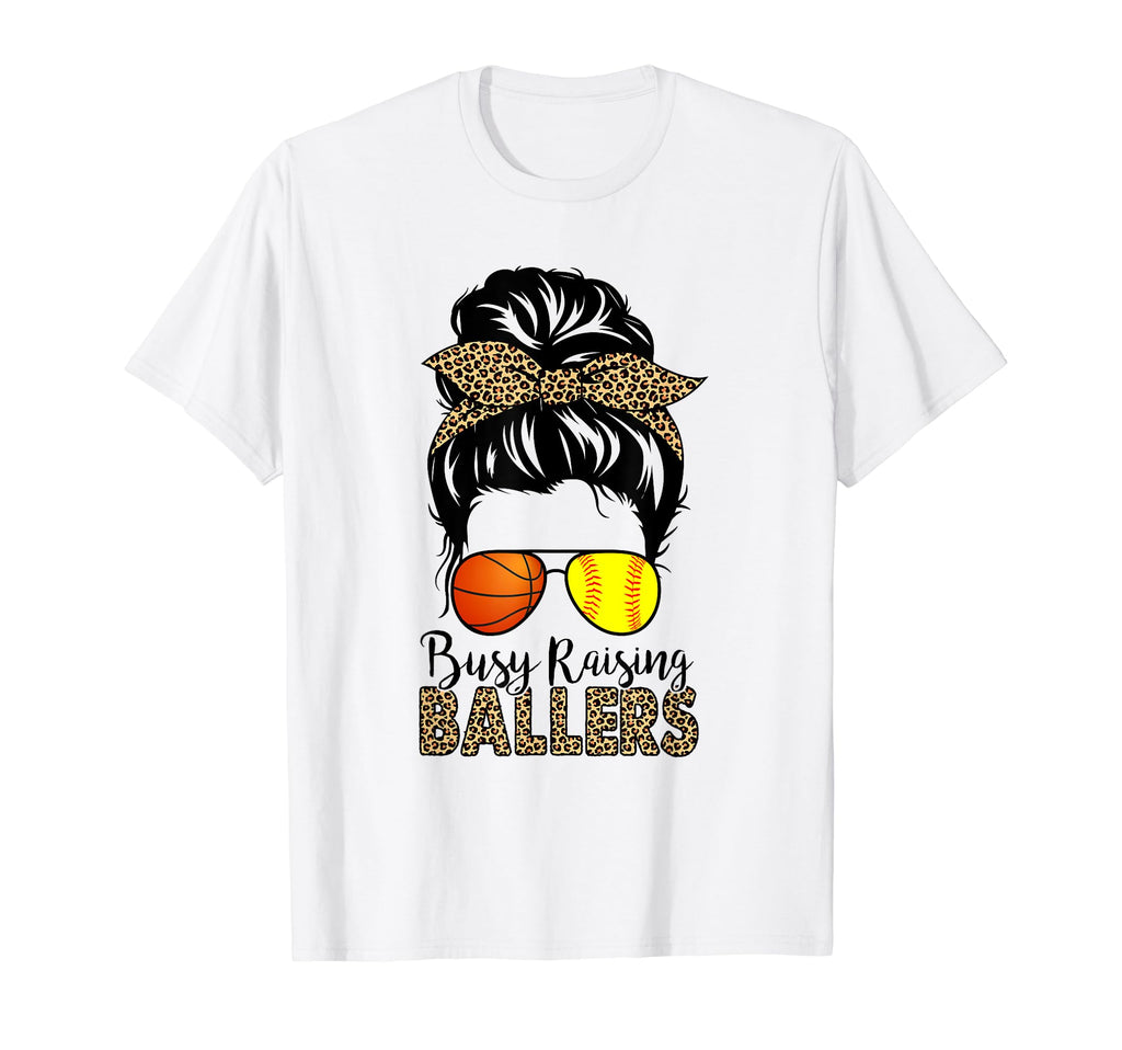 Busy Raising Ballers Softball And T-Shirt - Minimalist Print Men Women - T-Shirt, Sweatshirt, Hoodie