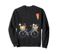 Flower Bicycle Funny Sweatshirt - Graphic Print Unisex - T-Shirt, Sweatshirt, Hoodie