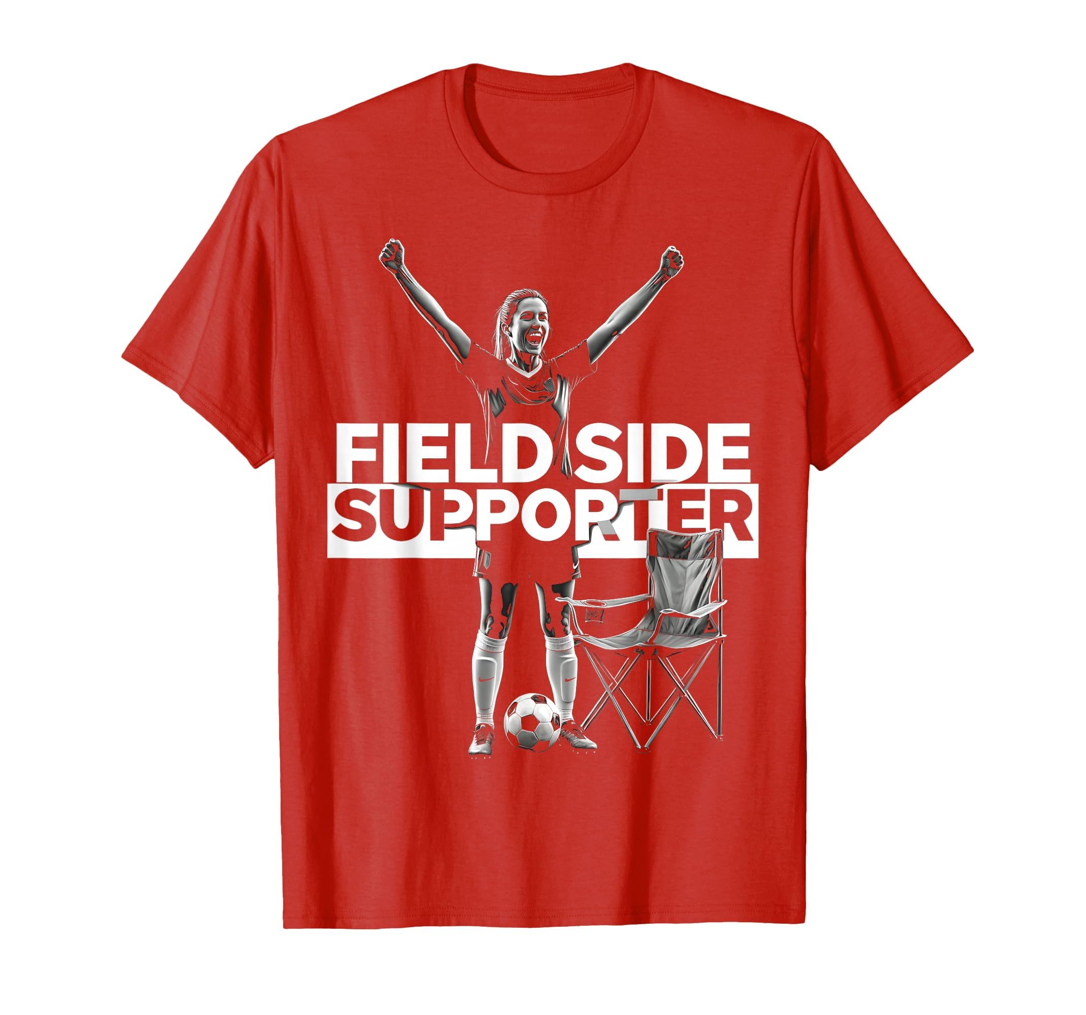 Field Side Supporter Soccer Mom T-Shirt - Minimalist Print Men Women - T-Shirt, Sweatshirt, Hoodie