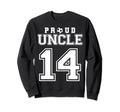 Number 14 Custom Proud Soccer Futbol Sweatshirt - Streetwear Style Unisex - T-Shirt, Sweatshirt, Hoodie