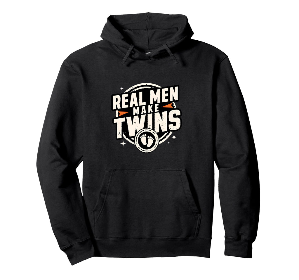Real Make Twins Twin Dad Pride Hoodie - Minimalist Print for Adults - T-Shirt, Sweatshirt, Hoodie