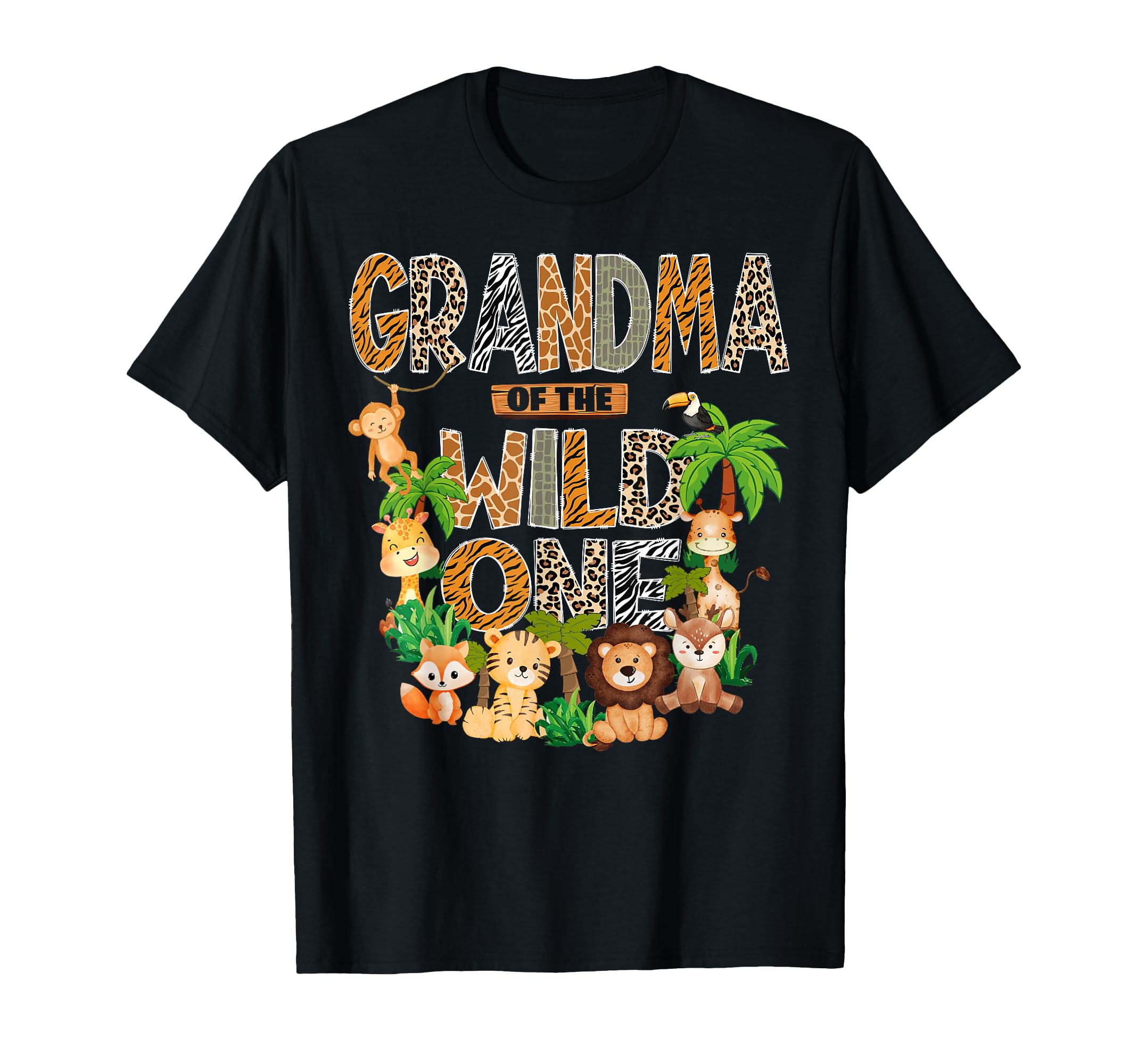 Grandma Wild One Safari Jungle 1St T-Shirt - Aesthetic Graphic Men Women - T-Shirt, Sweatshirt, Hoodie