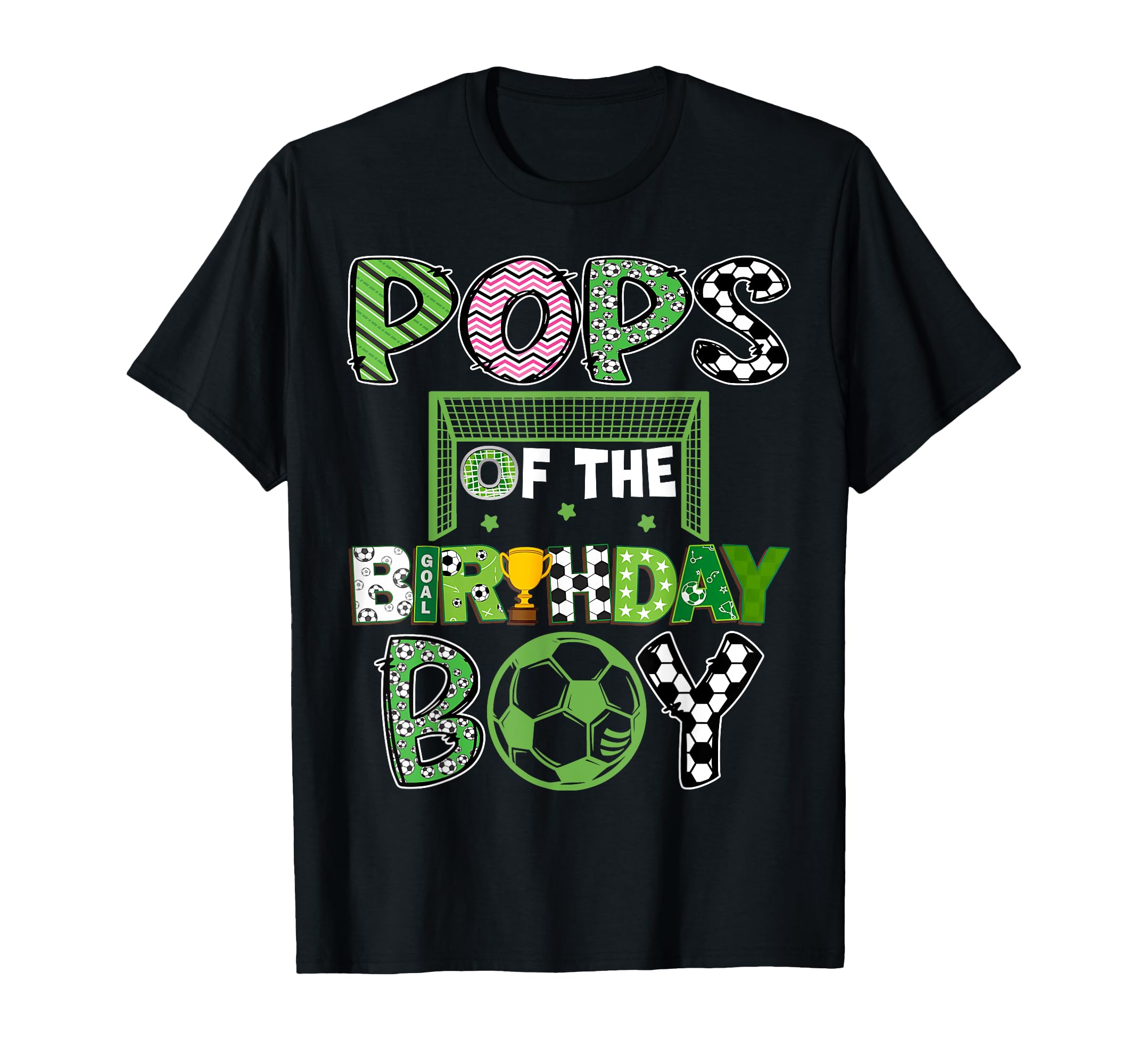 Pops Birthday Soccer Player Birthday T-Shirt - Custom Art Print Men Women - T-Shirt, Sweatshirt, Hoodie