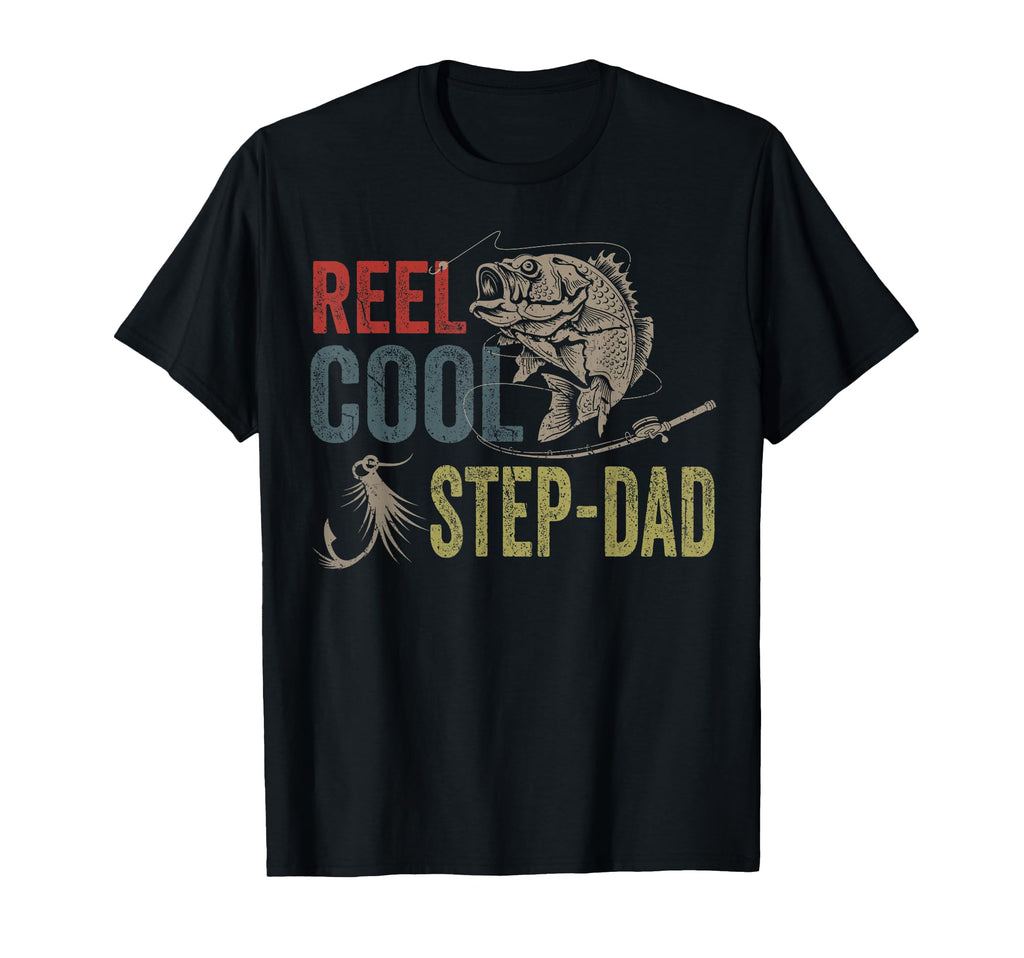 Reel Step Dad Fishing Fathers Sweatshirt - Aesthetic Graphic for Adults - T-Shirt, Sweatshirt, Hoodie