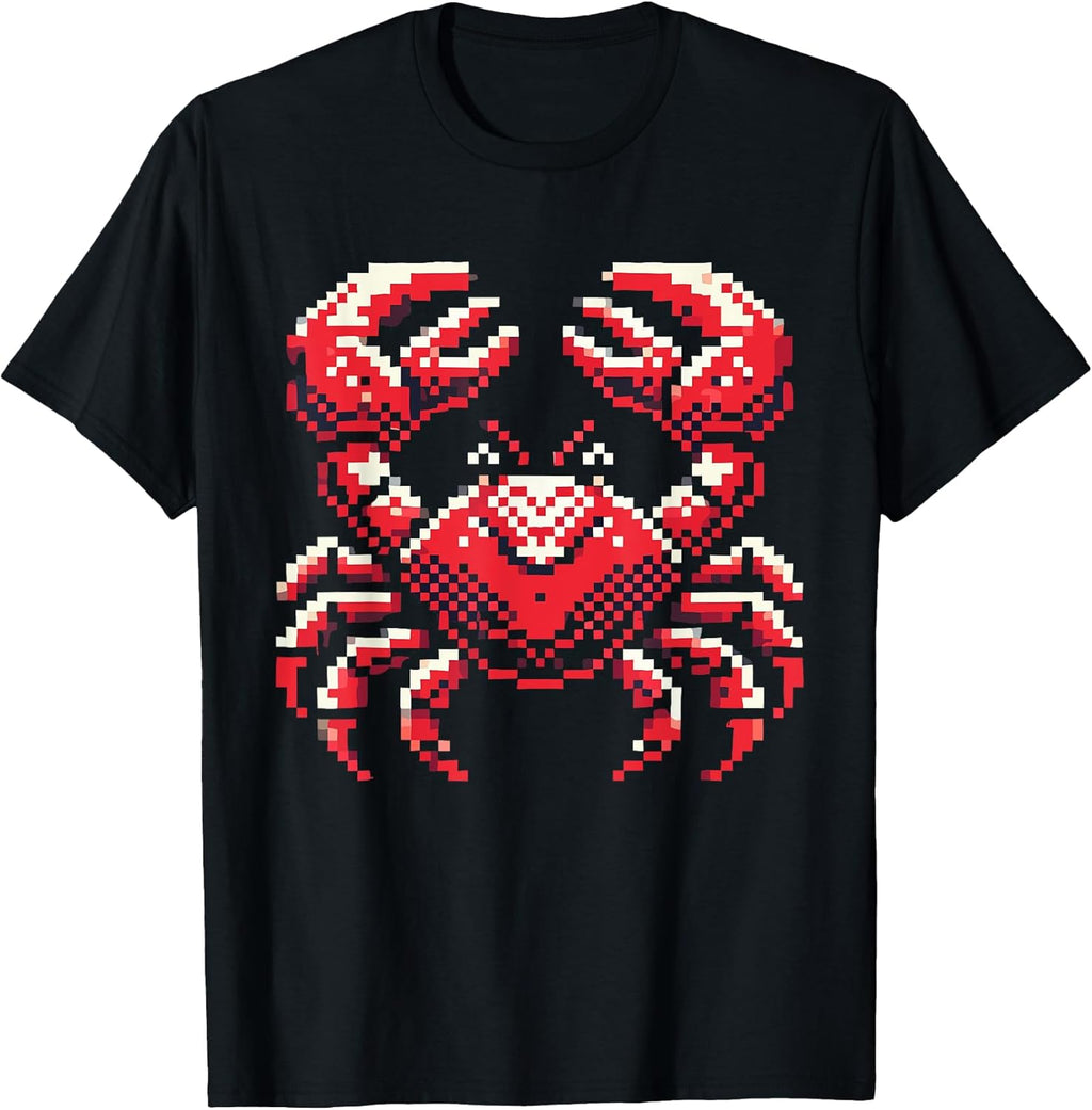 Pixel Art Crab Retro Gaming Lovers - Adult & Kids T-Shirts, Sweatshirts & Hoodies apparel design preview 1