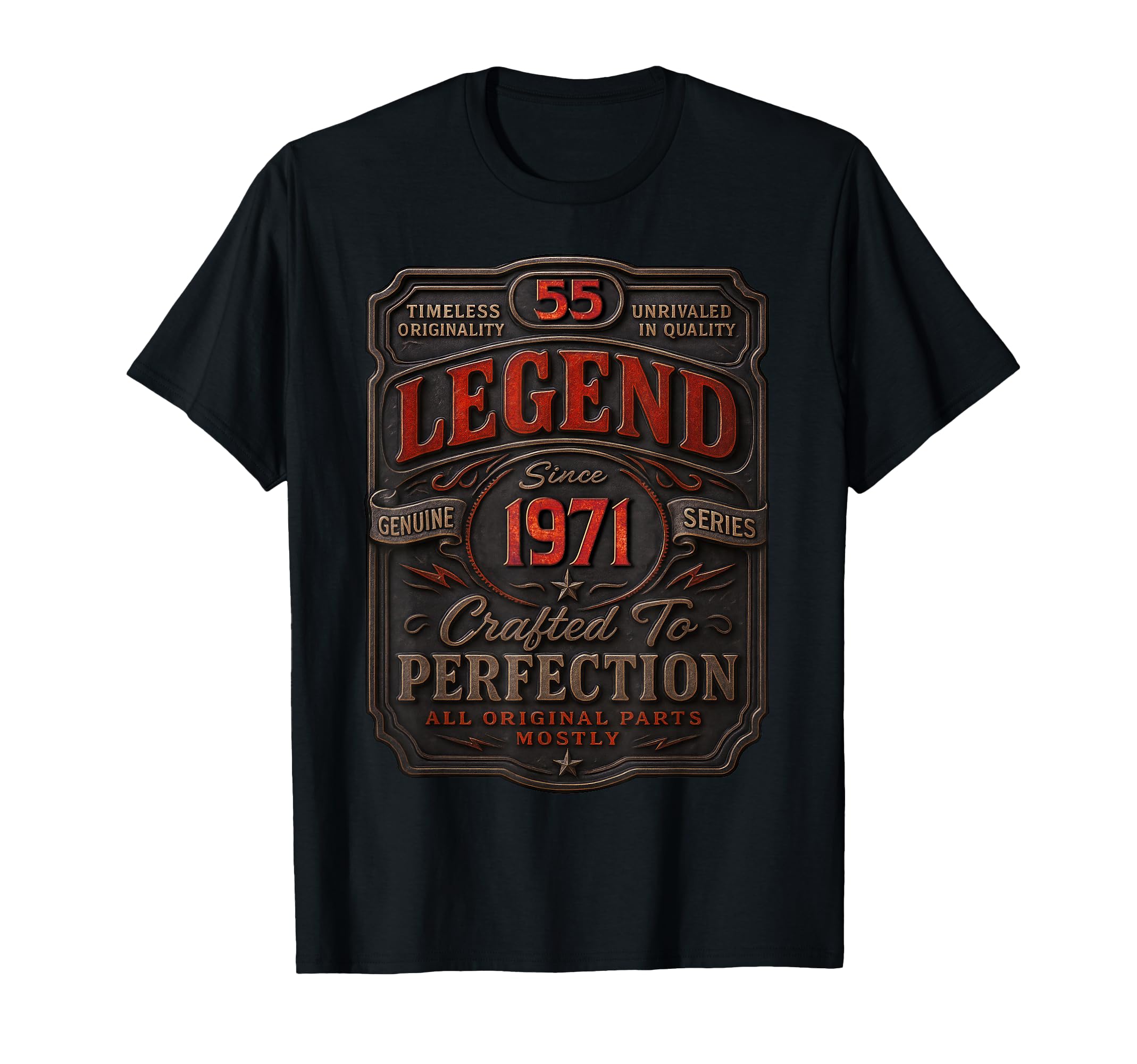 1971 55 Year Old 55Th Birthday T-Shirt - Custom Art Print for Adults - T-Shirt, Sweatshirt, Hoodie