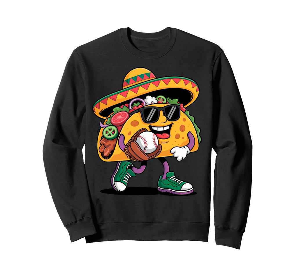Funny Taco Baseball Player Coach Sweatshirt - Novelty Apparel Men Women - T-Shirt, Sweatshirt, Hoodie