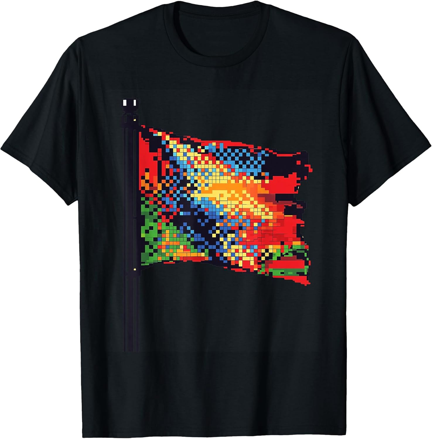 Colorful Pixel Art Flag for Nostalgic Fun - Adult & Kids T-Shirts, Sweatshirts & Hoodies apparel design preview 1