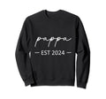 Pappa Est 2024 New Dad Dad Grandpa Sweatshirt - Graphic Print for Adults - T-Shirt, Sweatshirt, Hoodie