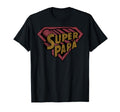 Super Papa Hero Shield Emblem T-Shirt - Minimalist Print Unisex - T-Shirt, Sweatshirt, Hoodie