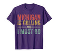Michigan Is Calling And I Must Go T-Shirt - Minimalist Print for Adults - T-Shirt, Sweatshirt, Hoodie