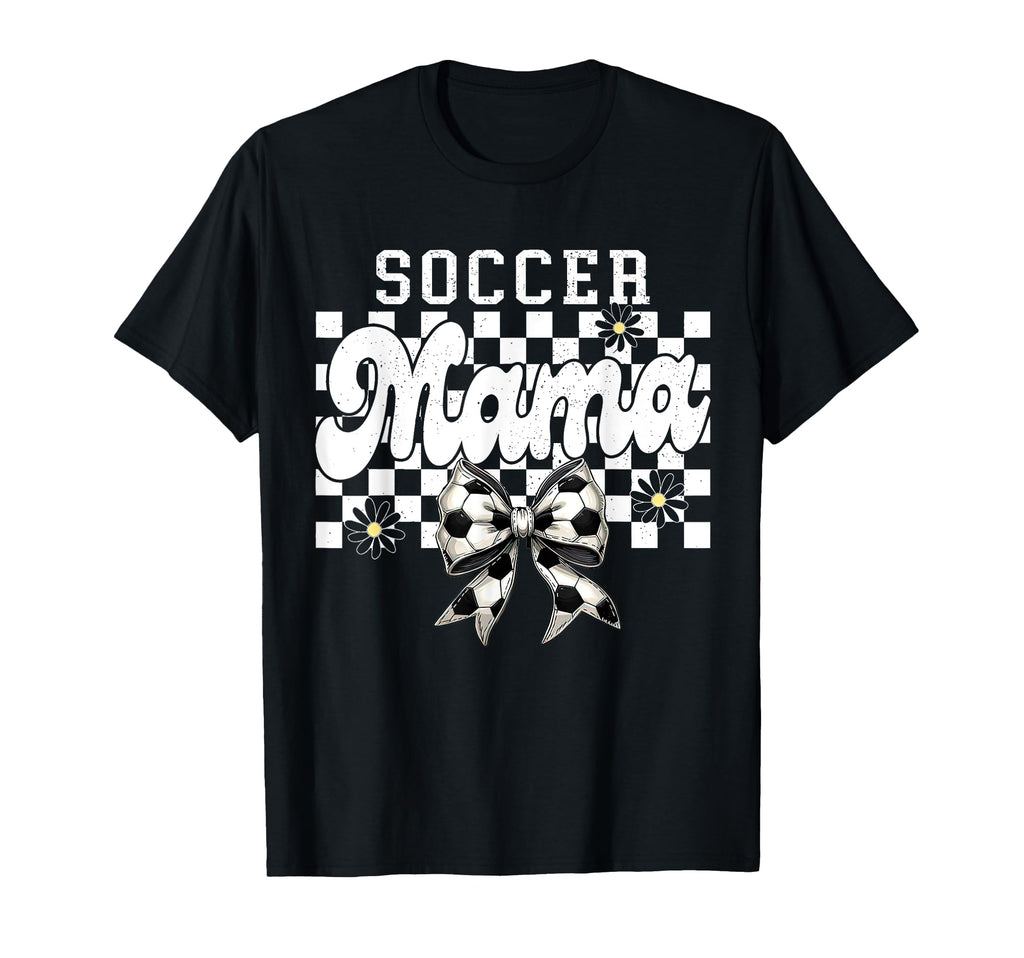 Soccer Mama Checkered Soccer Mom Soccer T-Shirt - Aesthetic Graphic Unisex - T-Shirt, Sweatshirt, Hoodie