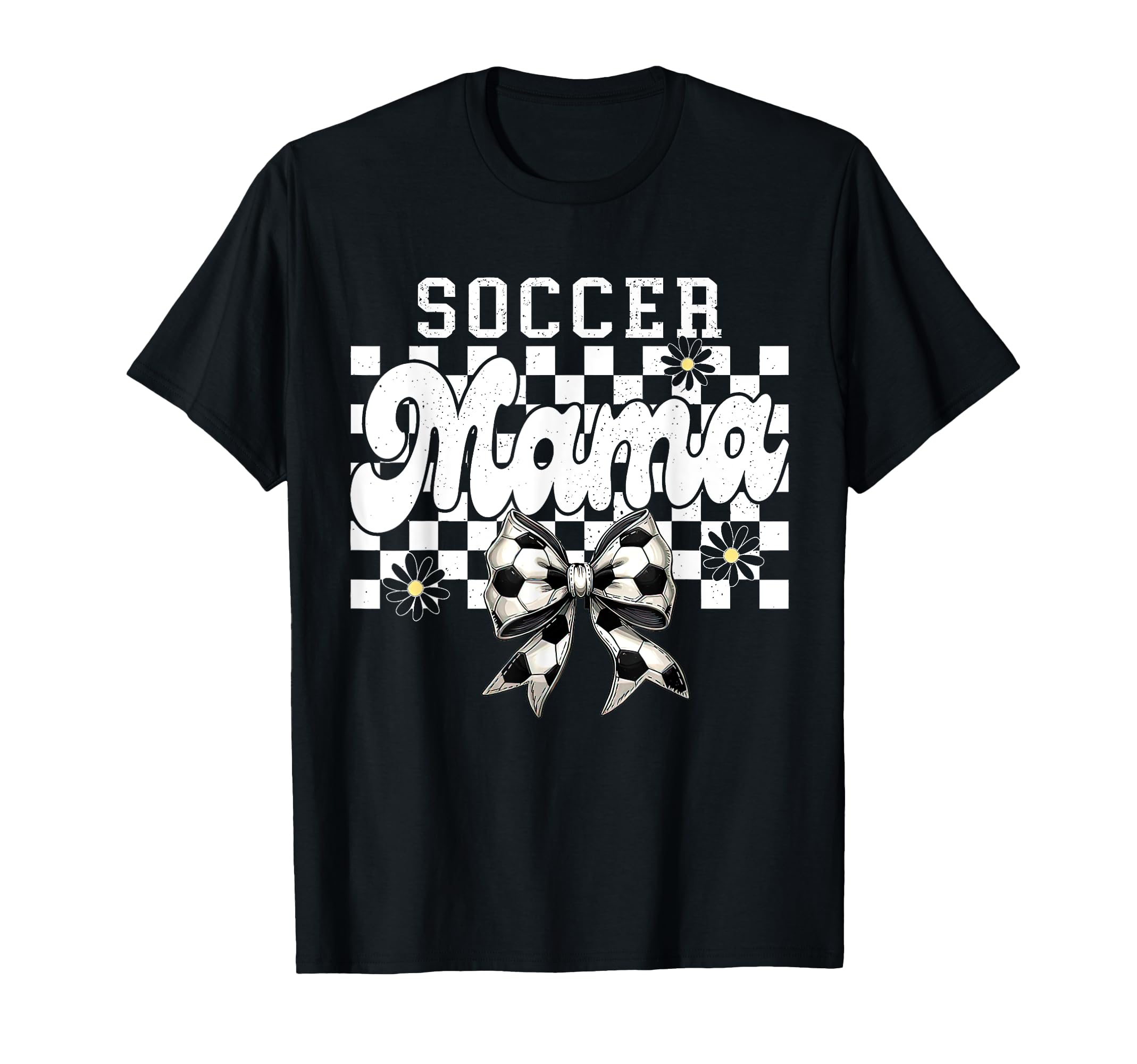Soccer Mama Checkered Soccer Mom Soccer T-Shirt - Aesthetic Graphic Unisex - T-Shirt, Sweatshirt, Hoodie
