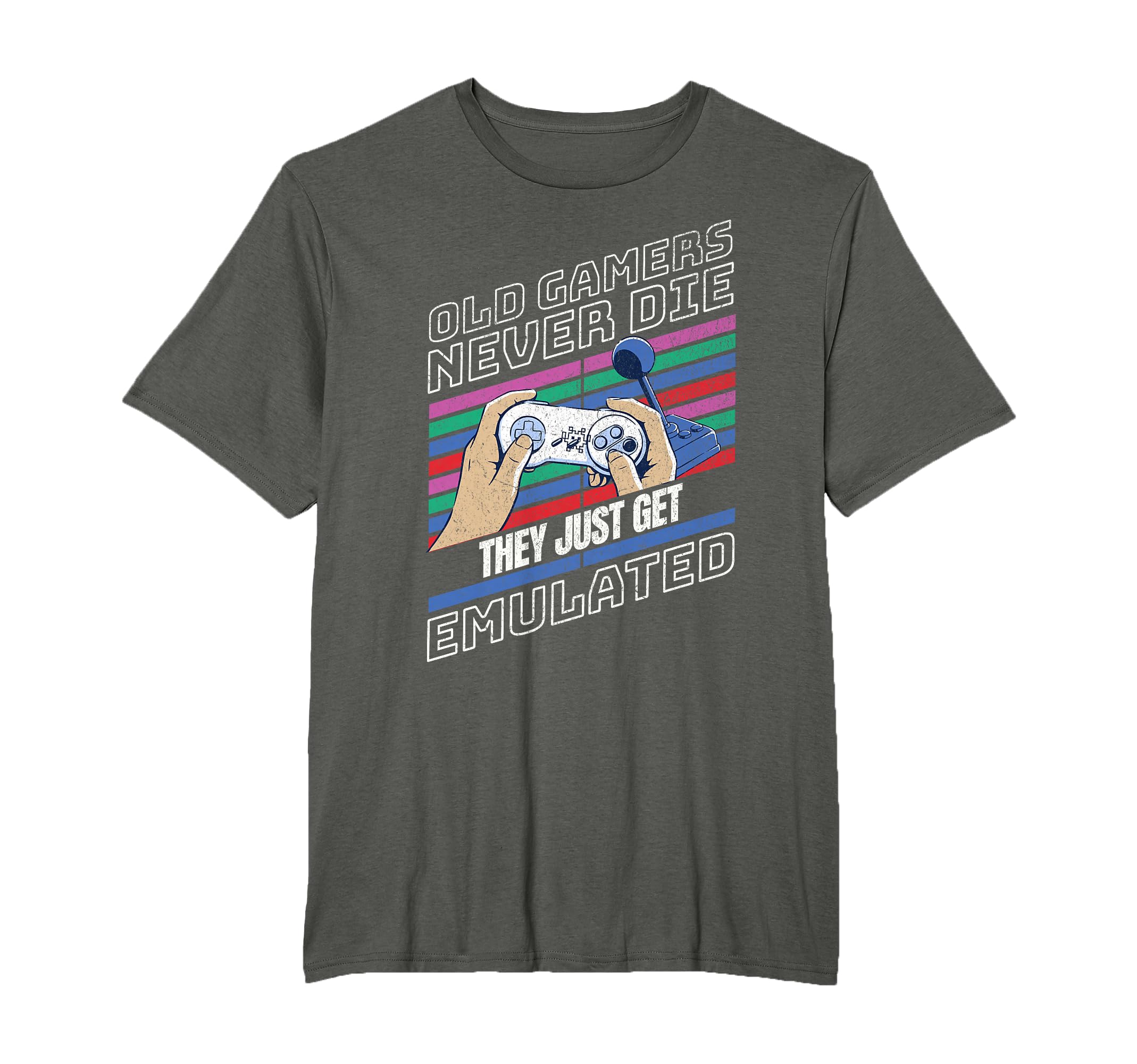 Old Gamers Never Die Gamer Dad Pc T-Shirt - Minimalist Print Men Women - T-Shirt, Sweatshirt, Hoodie