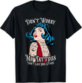 Don't Worry My Tattoos Like You Either Pop Art Girl - Adult & Kids T-Shirts, Sweatshirts & Hoodies apparel design preview 1