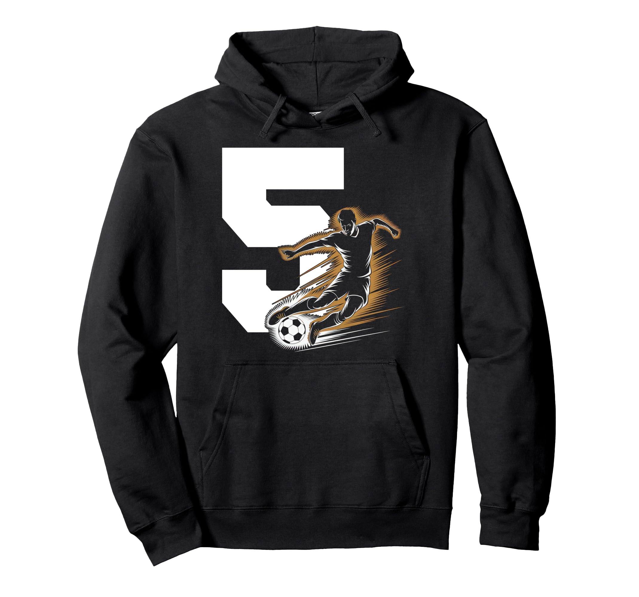5 Soccer Birthday Gift Soccer Fan Sports Hoodie - Unique Graphic Men Women - T-Shirt, Sweatshirt, Hoodie