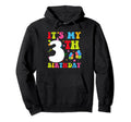 Groovy 3 Year Old Birthday Or Three Year Hoodie - Unique Graphic Men Women - T-Shirt, Sweatshirt, Hoodie
