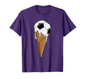 Soccer Sport Ice Cream Cone Melting T-Shirt - Trendy Graphic Men Women - T-Shirt, Sweatshirt, Hoodie