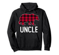 Uncle Bear Red Buffalo Plaid Pajama Hoodie - Custom Art Print Unisex - T-Shirt, Sweatshirt, Hoodie