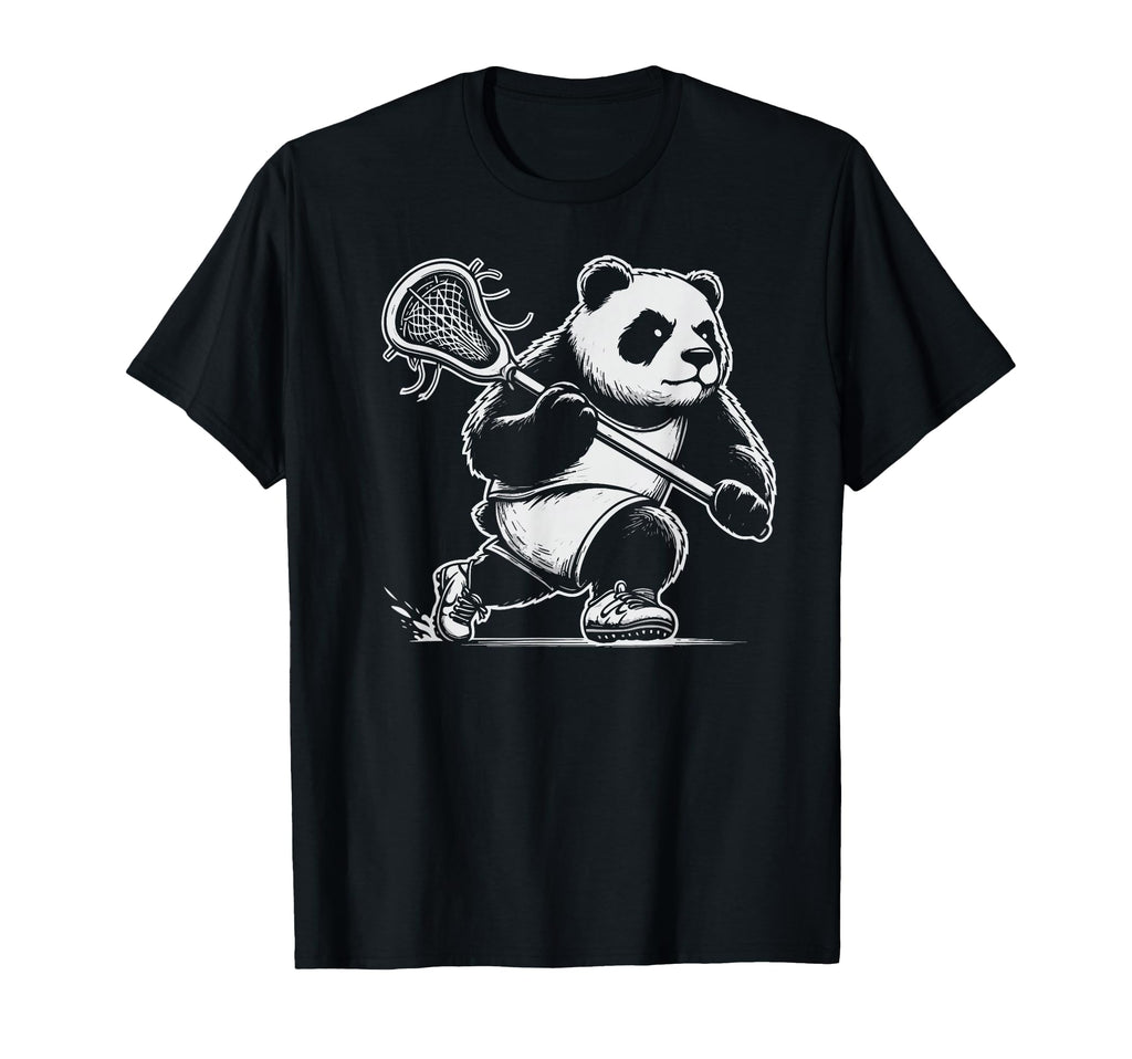 Awesome Panda Lacrosse Lax Dude T-Shirt - Streetwear Style for Adults - T-Shirt, Sweatshirt, Hoodie