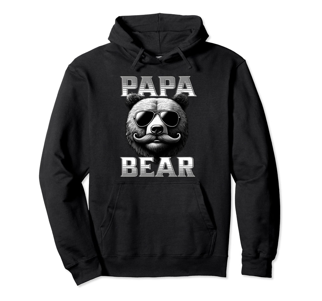 Papa Bear Fathers Day Father Hoodie - Fun Novelty Design for Adults - T-Shirt, Sweatshirt, Hoodie