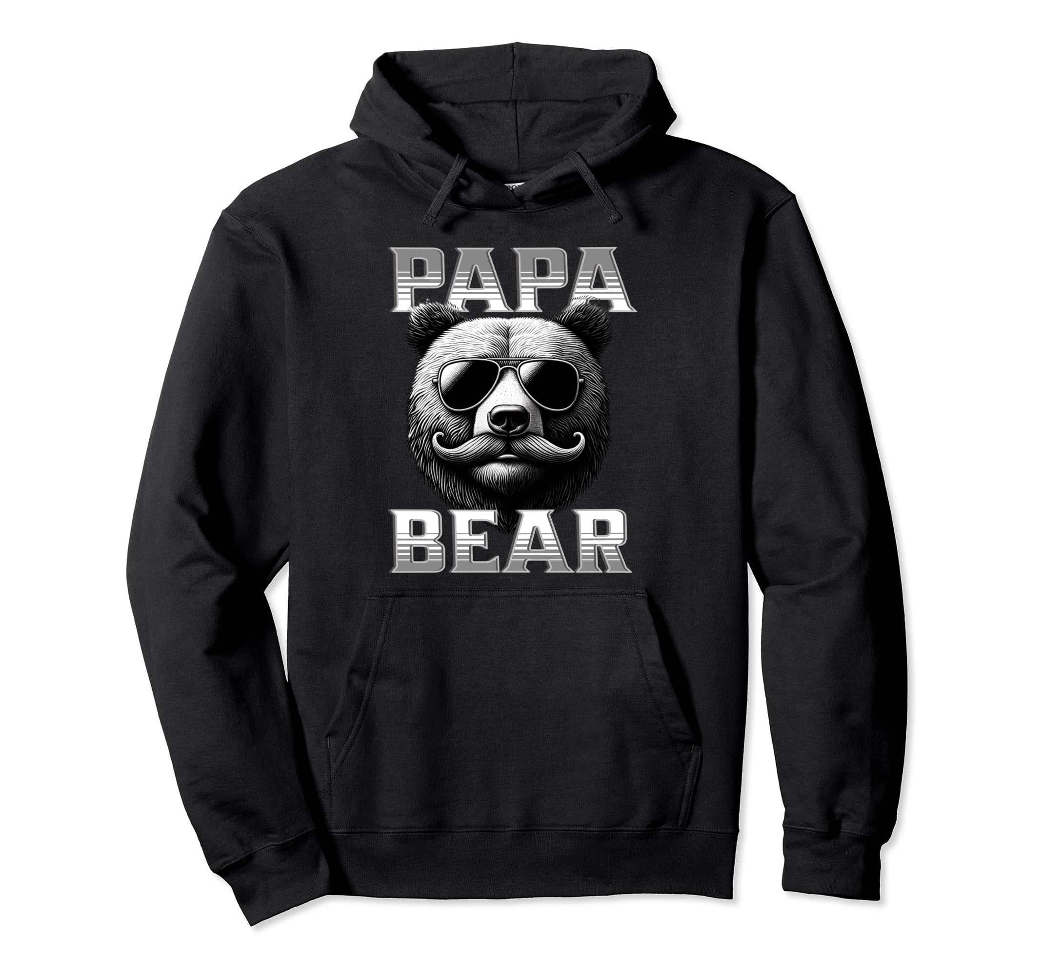 Papa Bear Fathers Day Father Hoodie - Fun Novelty Design for Adults - T-Shirt, Sweatshirt, Hoodie