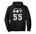 Thats My Baseball 55 Jersey Number Mom Hoodie - Streetwear Style Men Women - T-Shirt, Sweatshirt, Hoodie