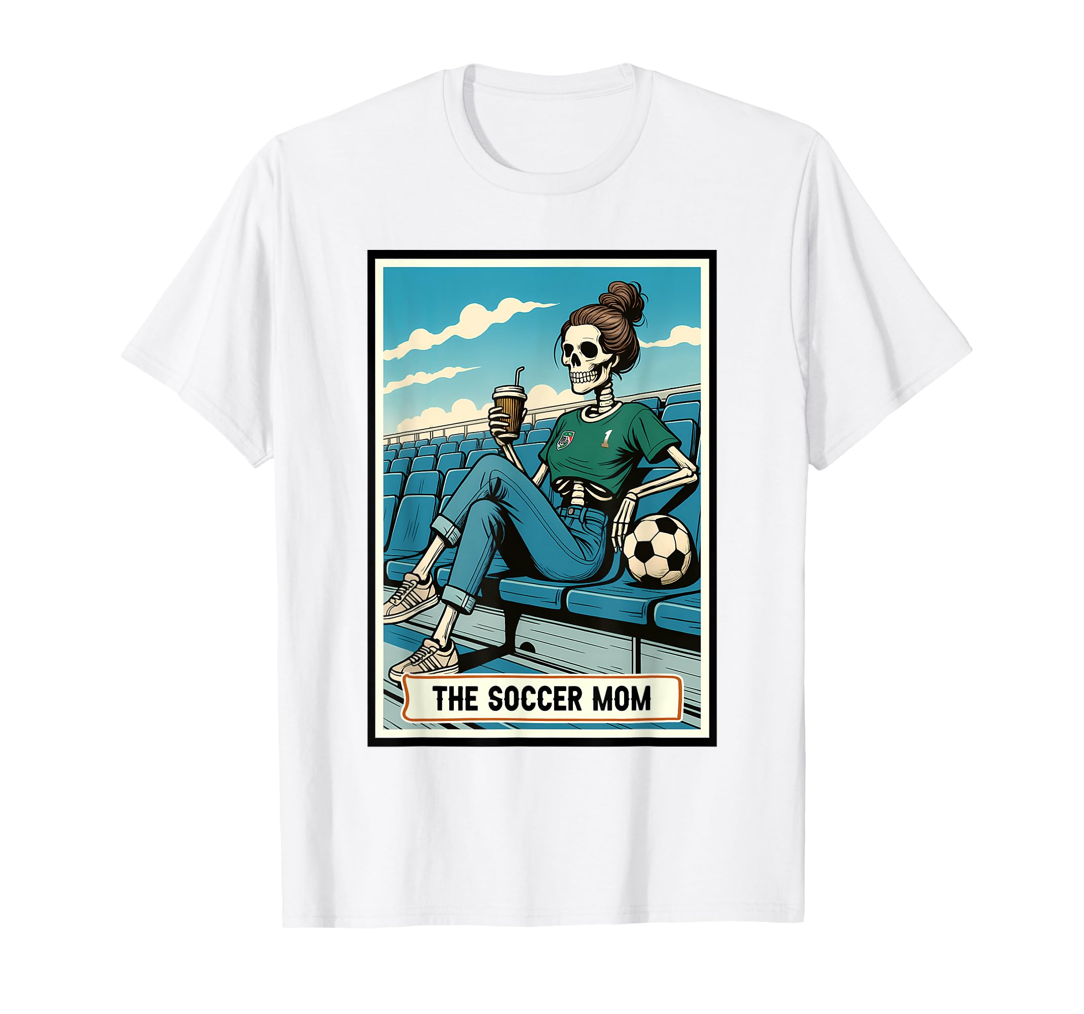 Soccer Mom Life Game Day Skeleton T-Shirt - Aesthetic Graphic Unisex - T-Shirt, Sweatshirt, Hoodie