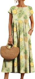 Tropical Leaf Maxi Dress for Women Summer Casual - Adult & Kids T-Shirts, Sweatshirts & Hoodies apparel design preview 1