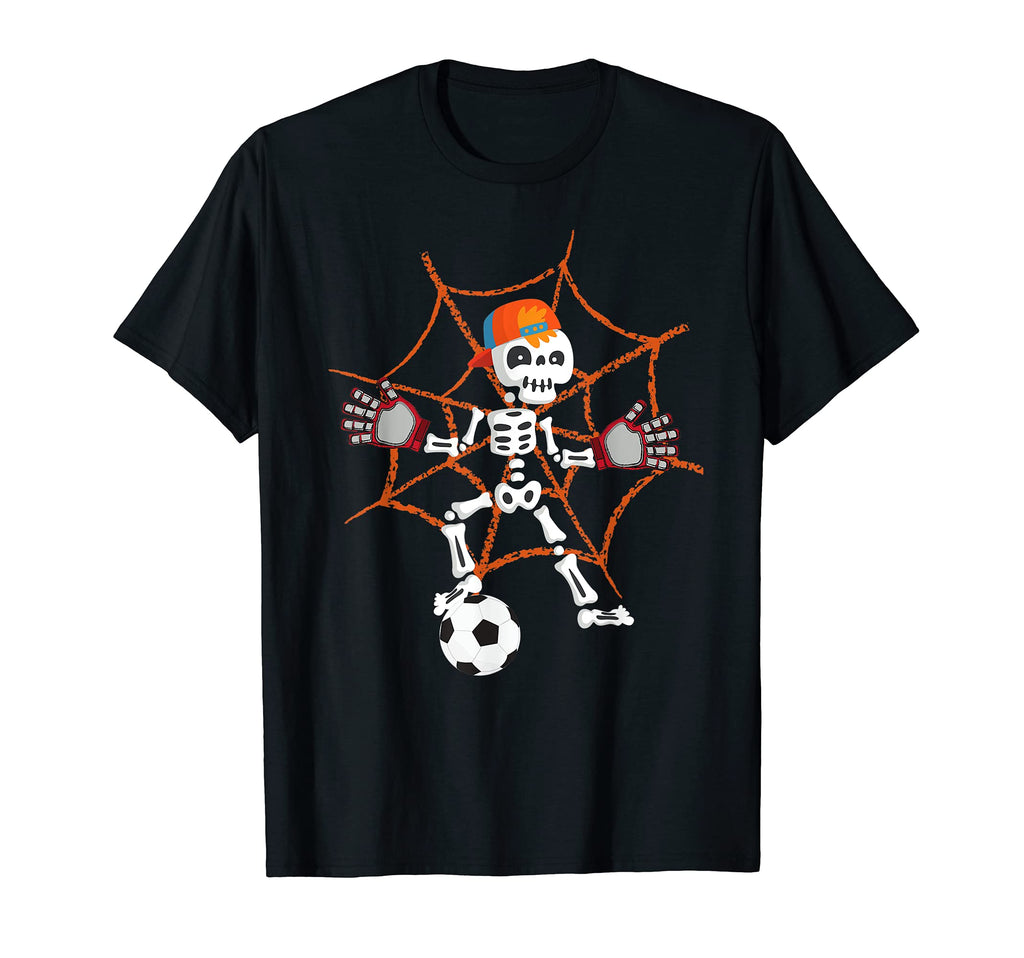 Goalkeeper Soccer Skeleton Halloween T-Shirt - Trendy Graphic Unisex - T-Shirt, Sweatshirt, Hoodie