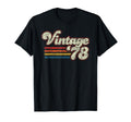Birthday Tees 1978 Birthday Adults Black T-Shirt - Custom Art Print Unisex - T-Shirt, Sweatshirt, Hoodie