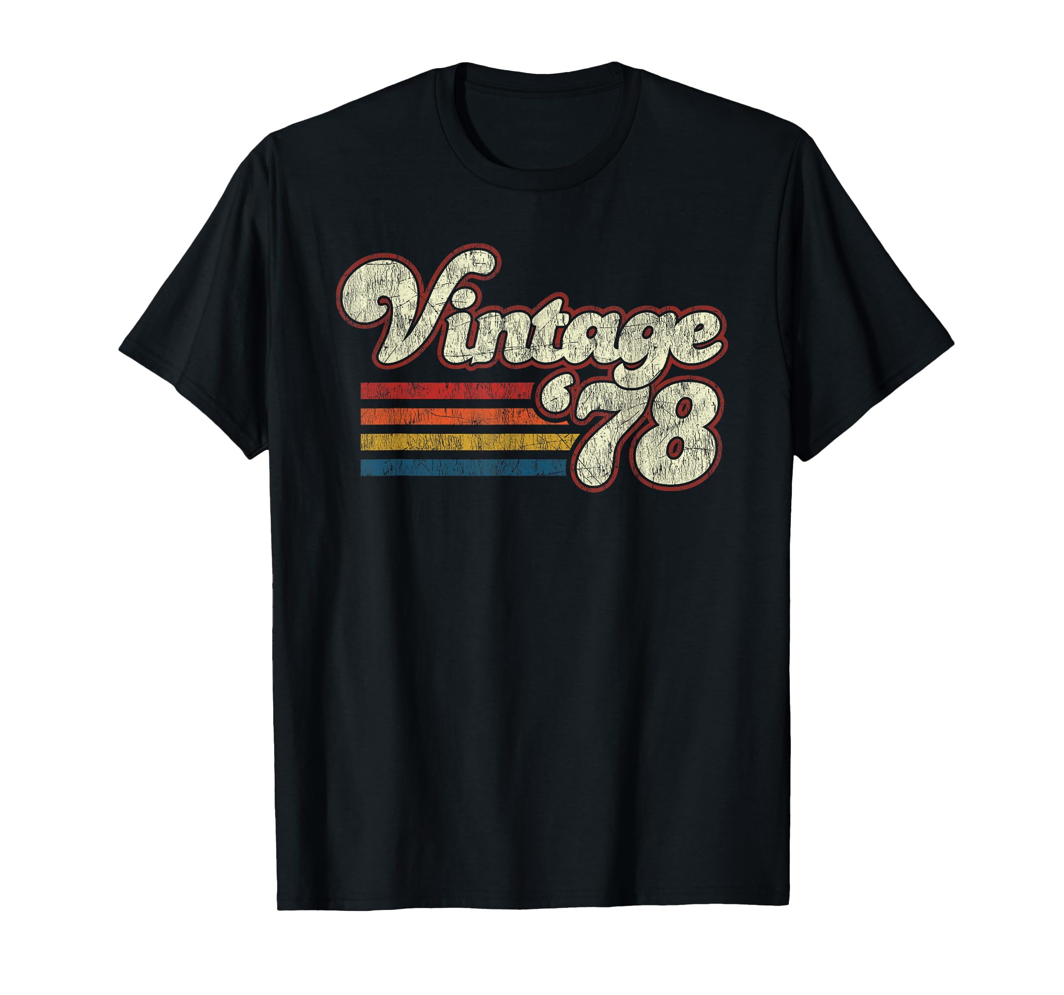 Birthday Tees 1978 Birthday Adults Black T-Shirt - Custom Art Print Unisex - T-Shirt, Sweatshirt, Hoodie