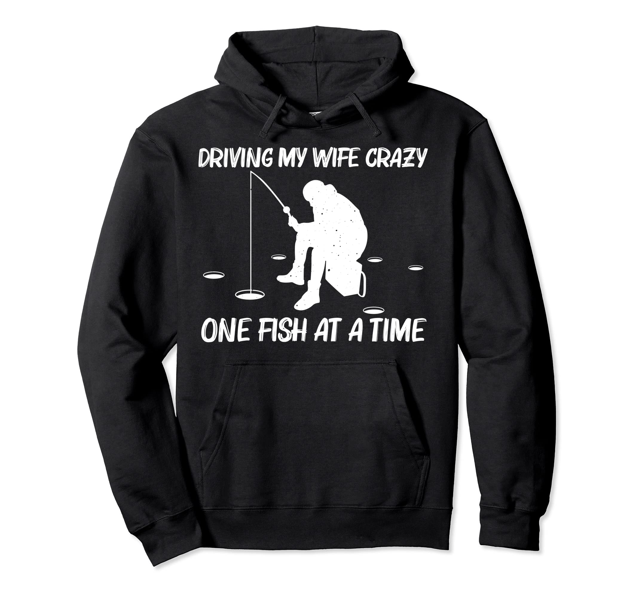 Funny Ice Fishing Dad Ice Hole Hoodie - Novelty Apparel for Adults - T-Shirt, Sweatshirt, Hoodie