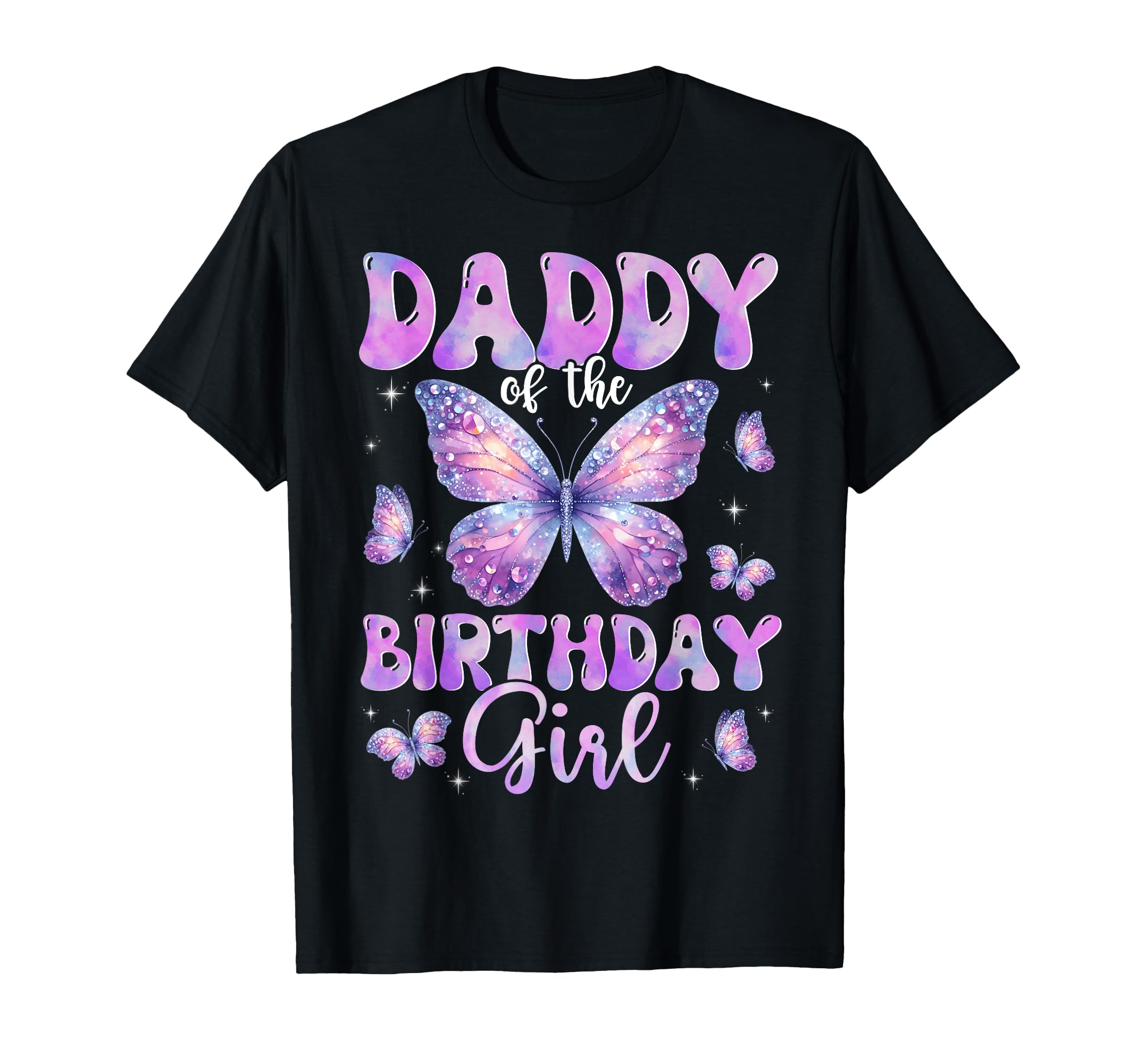 Daddy Birthday Butterfly Family Matching T-Shirt - Unique Graphic Unisex - T-Shirt, Sweatshirt, Hoodie